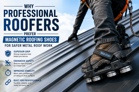 Why Professional Roofers Prefer Magnetic Roofing Shoes for Safer Metal Roof Work