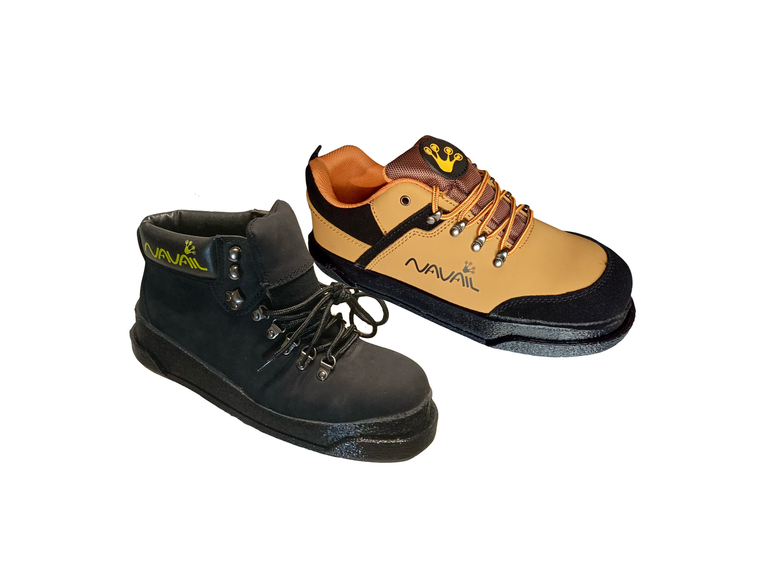 Navail Hands free sole cover associated with the magnetic work boot and the salamander magnetic shoe