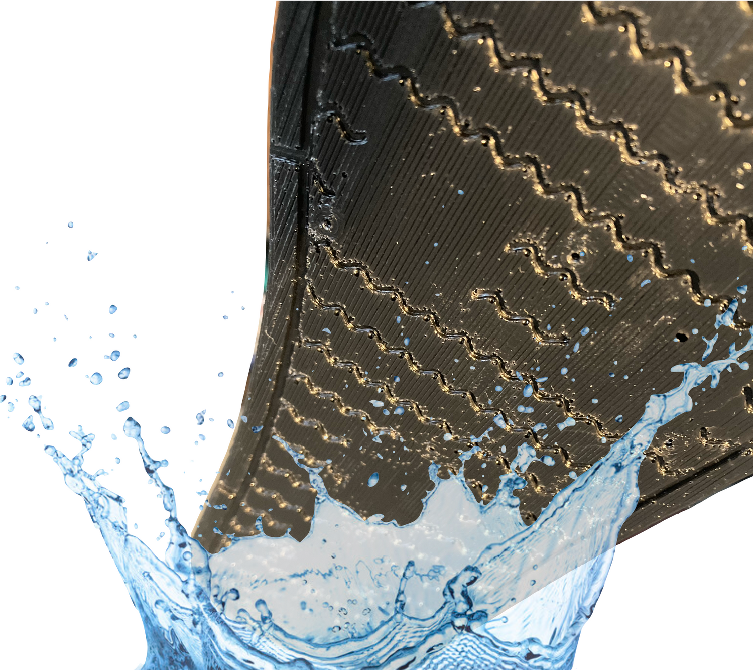 Navail Magnetic shoes feature a threaded pattern on their outsole to help evacuate water and enhance grip.
How do our magnetic boots do when working on a wet roof? On a flat painted roof, the traction is amazing. It is even hard to notice a difference between wet and dry. A damp galvanized surface or a damp corrugated heavy panel will provide less traction. Regardless on the type of steel panels you walk on, our magnetic shoes will still provide far more traction than any other type of footwear. 